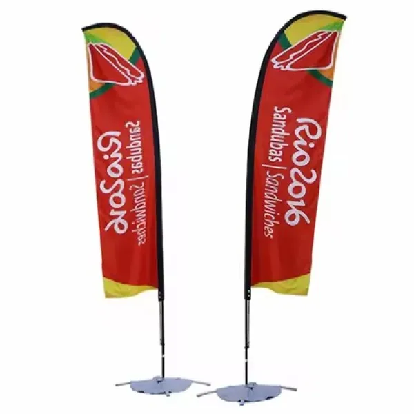 Bandera publicitaria tipo vela